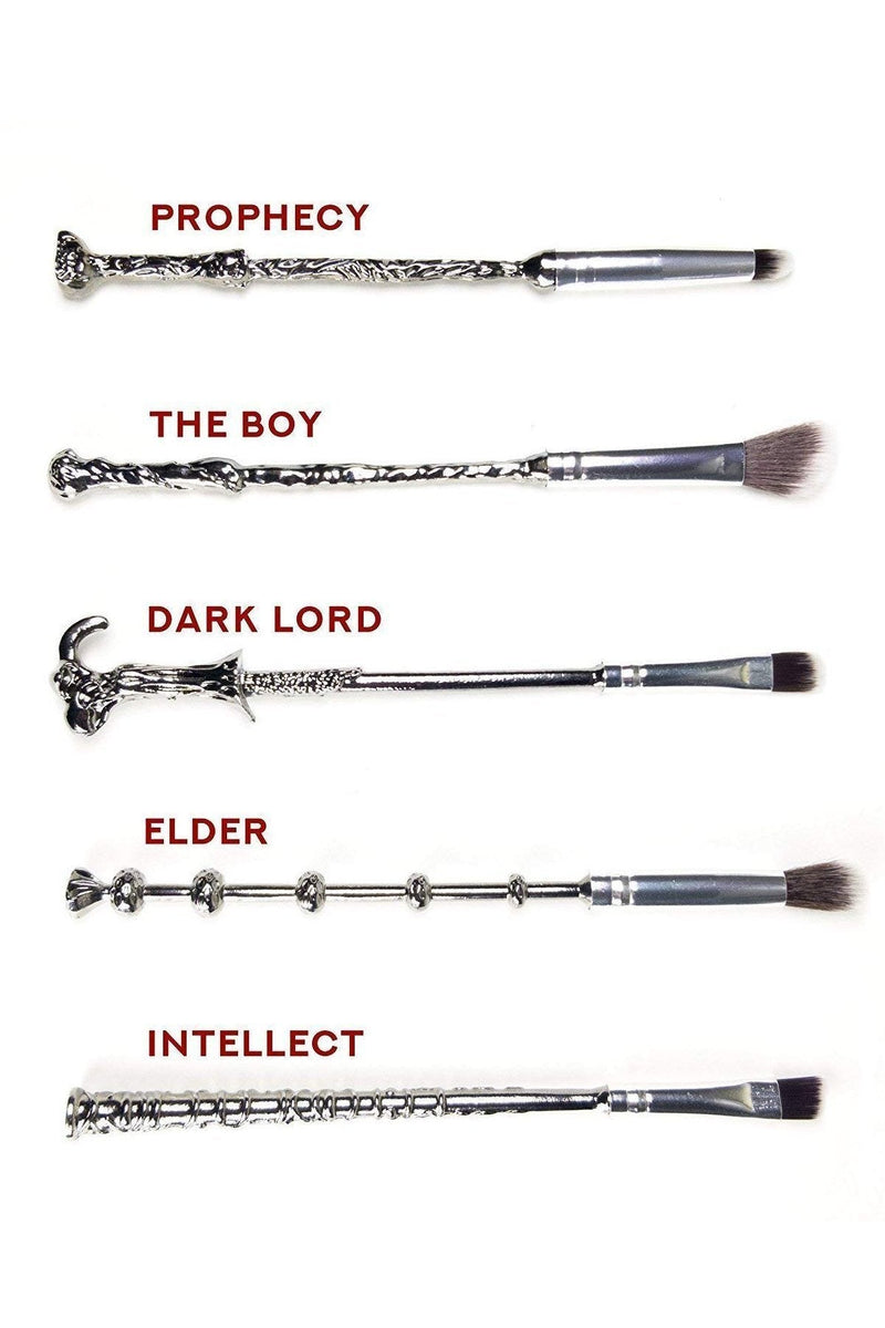 Kit de Pincéis para Maquiagem Varinha Mágica Harry Potter - 05 Peças