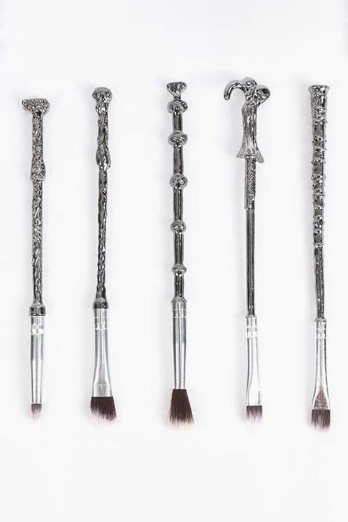 Kit de Pincéis para Maquiagem Varinha Mágica Harry Potter - 05 Peças