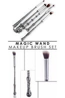 Kit de Pincéis para Maquiagem Varinha Mágica Harry Potter - 05 Peças