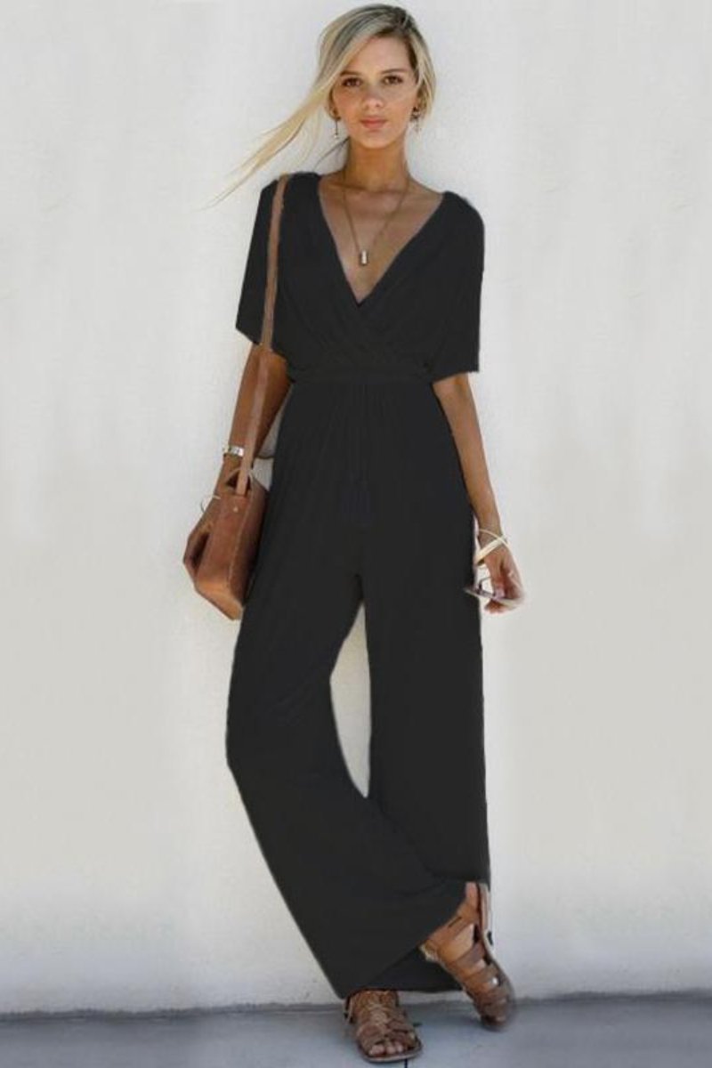 Macacão Feminino Casual Manga Curta - Estilo V