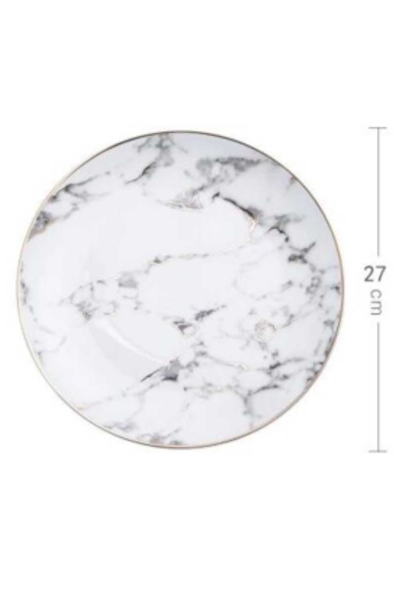 Prato Mármore Dourado Rom - Lusso Aurum