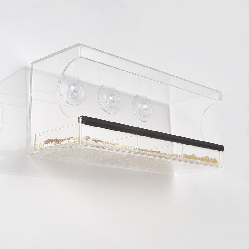 Alimentador de Pássaros para Janelas com Ventosa Removível