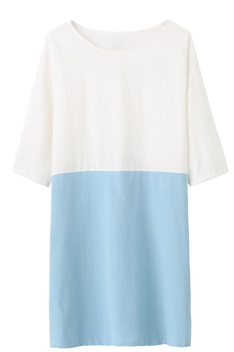 Vestido Curto Amplo Linho - Vibrant Linen Dress