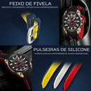 Relógio Masculino MEGIR SPORT ADVANCE - Cronógrafo, Efeito Luminoso, Resistência à Àgua