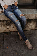 Calça Jeans Feminina Skinny Destroyed - Casual Bliss