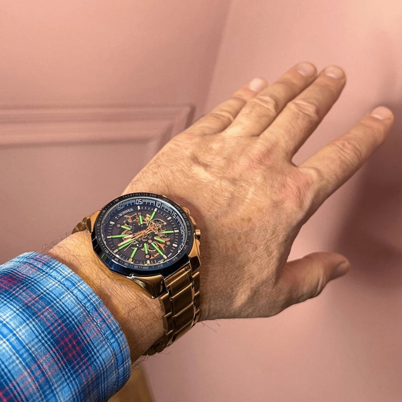 Relógio de Pulso com Ponteiros Luminosos Luxury T-WINNER