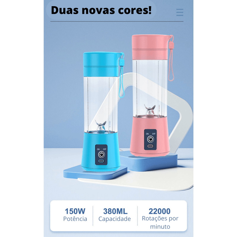 Liquidificador Portátil Blender - JUICE JET 2.0 - Sucos e Shakes - Inov&tec