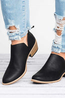 Bota Feminina Cano Curto com Salto Baixo e Bico Fino Country