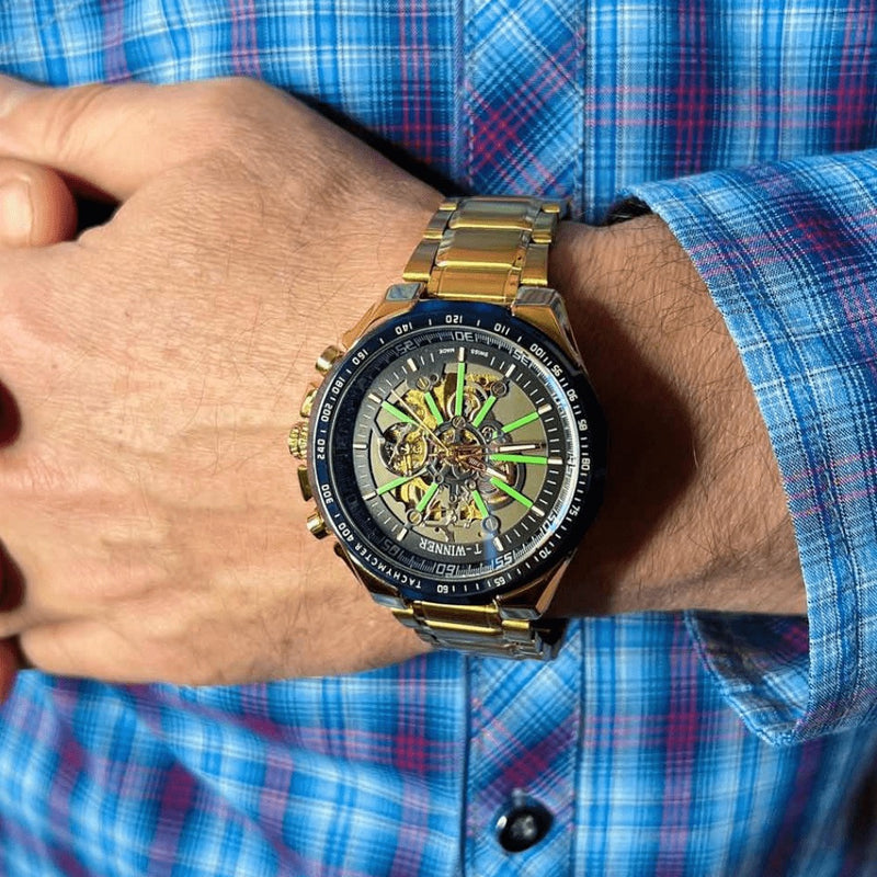 Relógio de Pulso com Ponteiros Luminosos Luxury T-WINNER