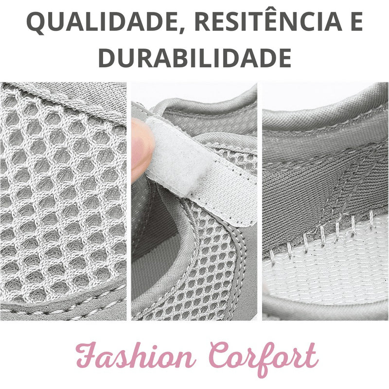 Tênis Ortopédico Casual Feminino FASHION CONFORT