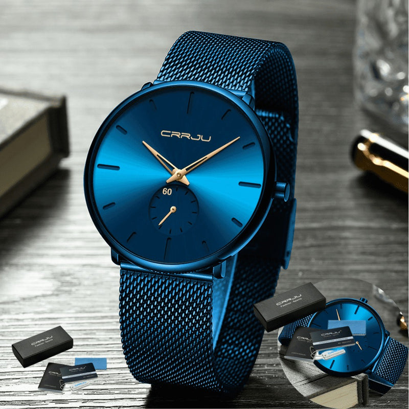 Relógio Minimalista Ultra fino e Resistente CRRJU SIMPLE