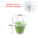 Balde Dobrável Retrátil 10 Litros DEEP CLEAN + Brinde - Inov&tec