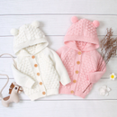 Casaco Cardigan Com Capuz para Bebes e Crianças MEU URSINHO