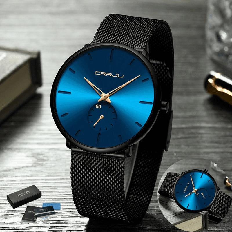 Relógio Minimalista Ultra fino e Resistente CRRJU SIMPLE