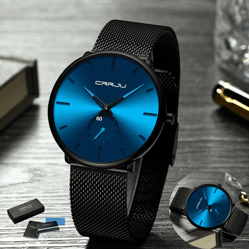 Relógio Minimalista Ultra fino e Resistente CRRJU SIMPLE