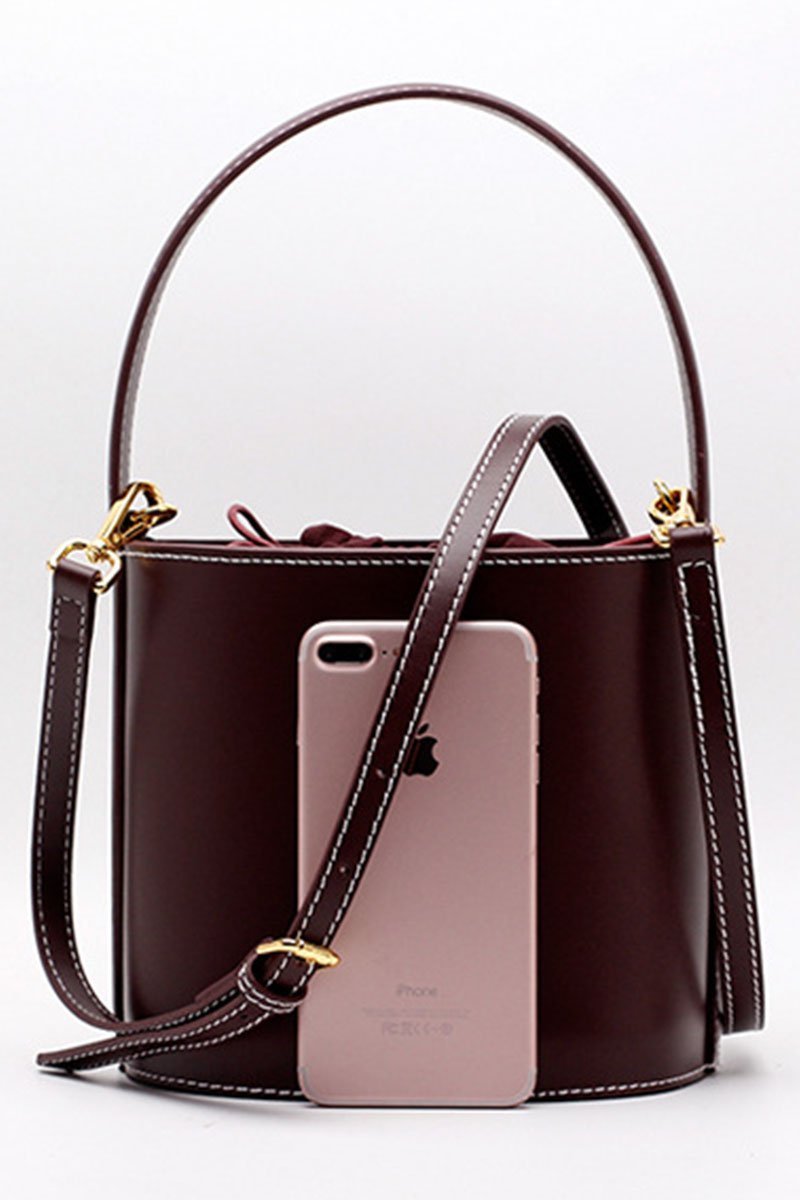 Bolsa Bucket de Couro