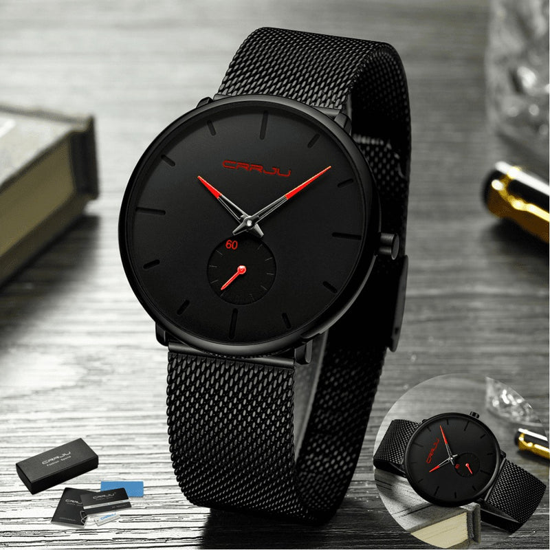 Relógio Minimalista Ultra fino e Resistente CRRJU SIMPLE