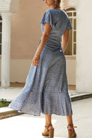 Vestido Midi Transpassado Estampado - Verão Tropical