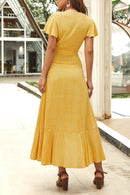 Vestido Midi Transpassado Estampado - Verão Tropical