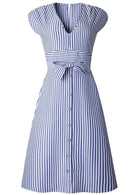 Vestido Midi Risca de Giz