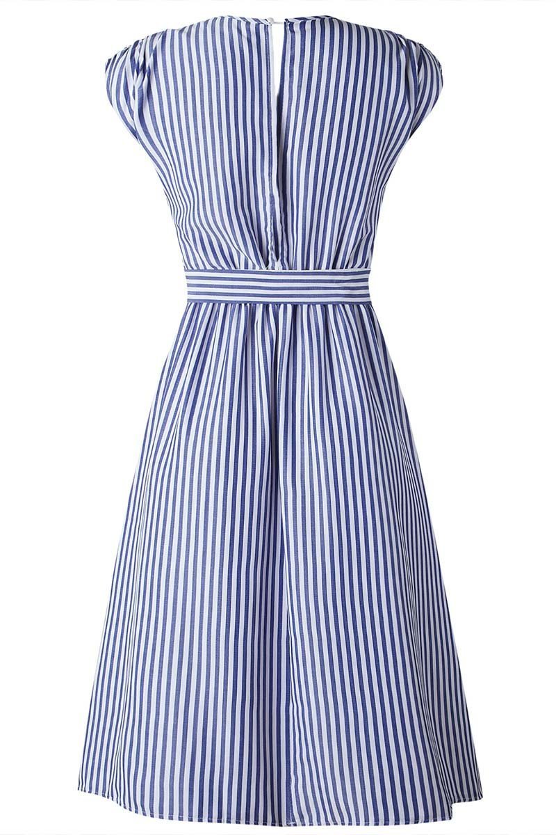 Vestido Midi Risca de Giz