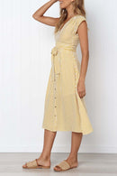 Vestido Midi Risca de Giz