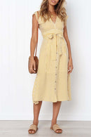 Vestido Midi Risca de Giz