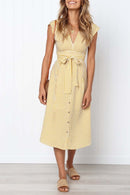 Vestido Midi Risca de Giz