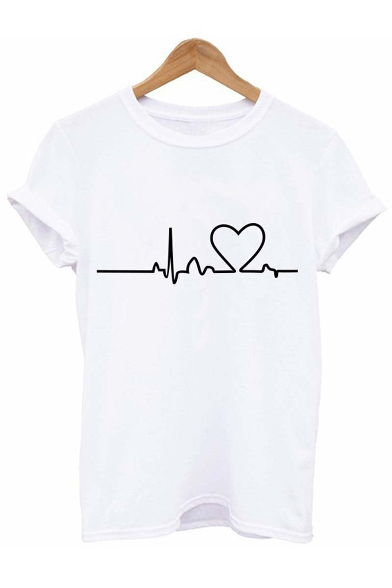 Camiseta Feminina Batimento Cardíaco - Heartbeat