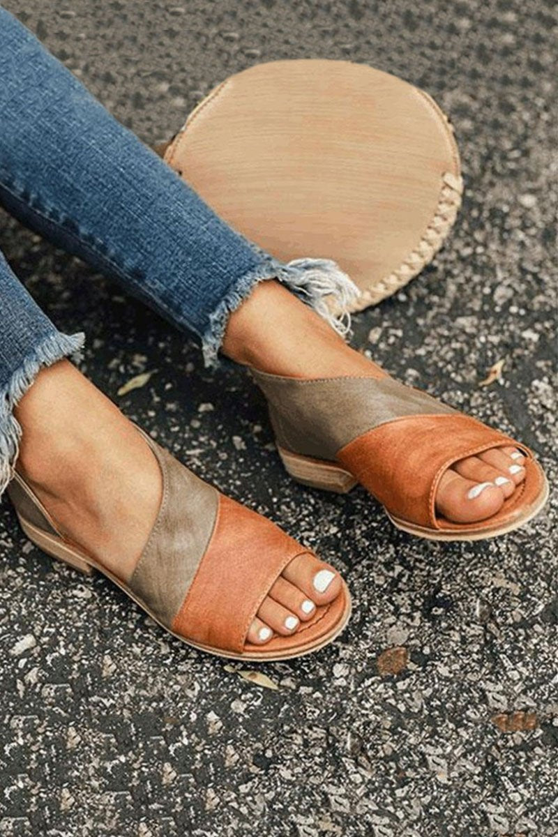 Sandália Rasteira Bloco de Cor - Glamour