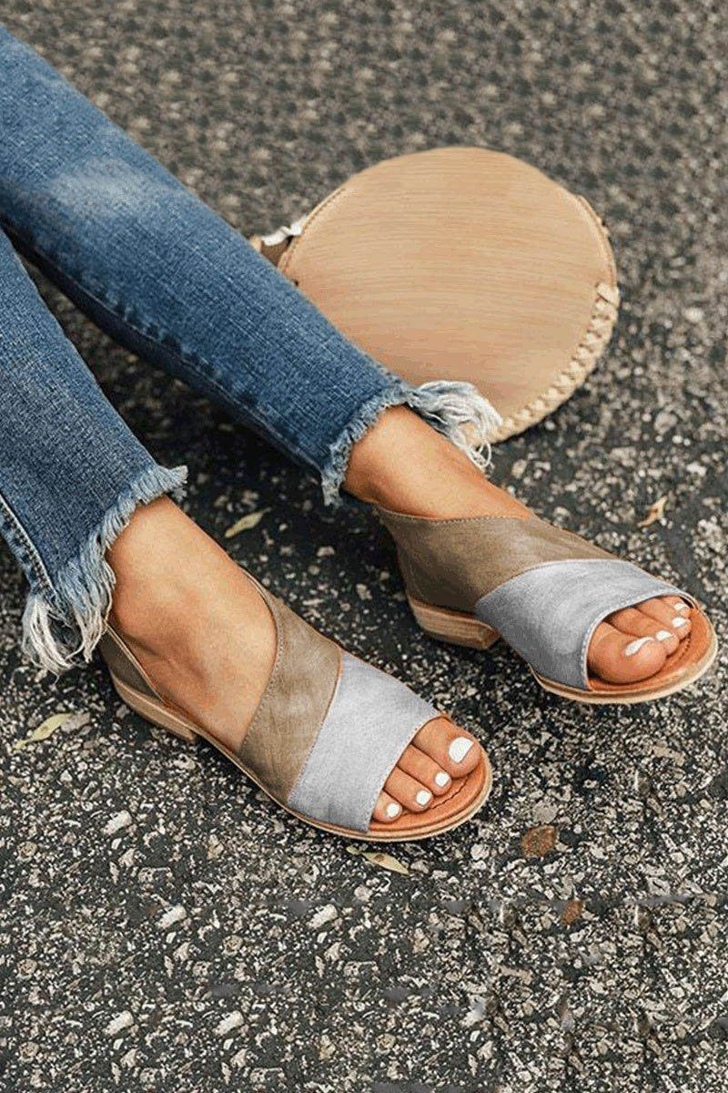 Sandália Rasteira Bloco de Cor - Glamour