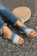 Sandália Rasteira Bloco de Cor - Glamour