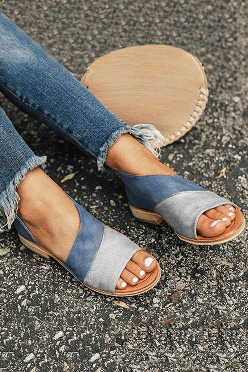 Sandália Rasteira Bloco de Cor - Glamour