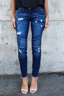 Calça Jeans Feminina Slim Puídos