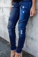 Calça Jeans Feminina Slim Puídos