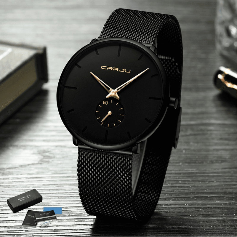Relógio Minimalista Ultra fino e Resistente CRRJU SIMPLE