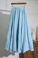 Saia Longa Cintura Alta em Algodão Diva