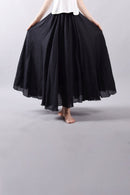 Saia Longa Cintura Alta em Algodão Diva