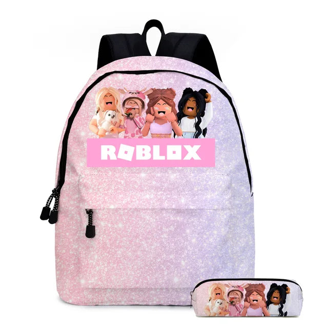 Kit Mochila Escolar Infantil com Estojo Roblox