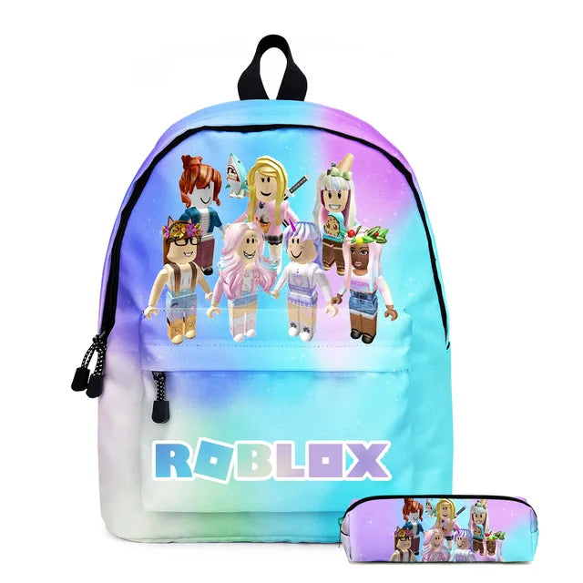 Kit Mochila Escolar Infantil com Estojo Roblox