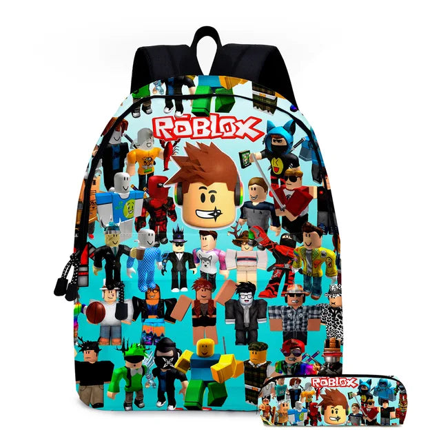Kit Mochila Escolar Infantil com Estojo Roblox