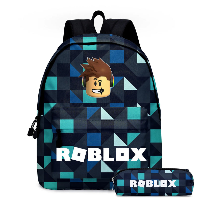 Kit Mochila Escolar Infantil com Estojo Roblox