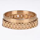 Kit 2 Pulseiras LUXO ROMANO - Joia em Aço Inoxidável Banhada em Ouro e Prata