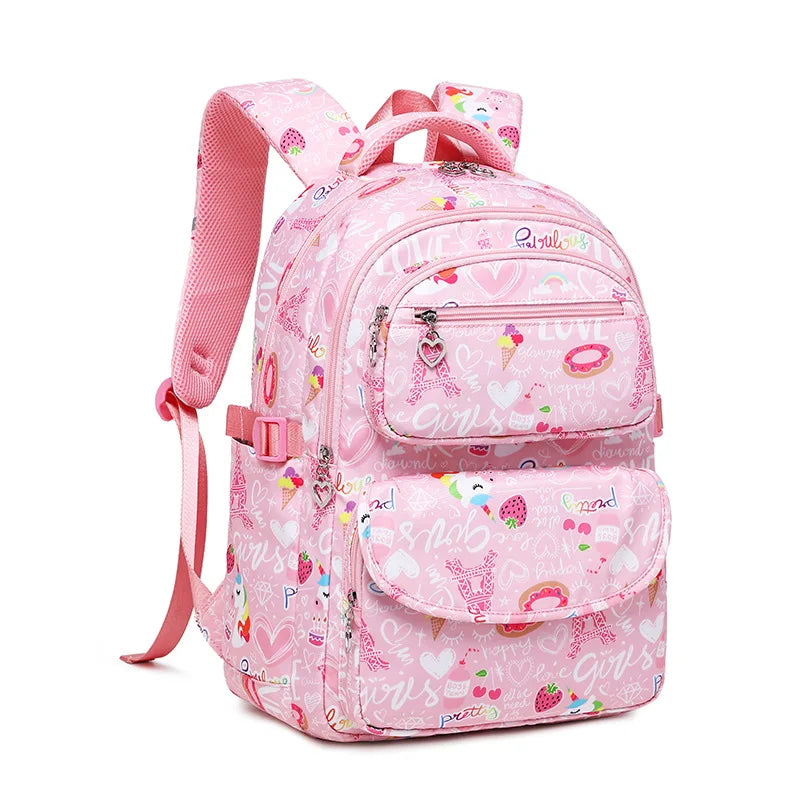Kit Escolar Infantil Premium Mochila com Lancheira Térmica e Estojo Princess