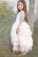 Vestido Flor de Tule com Renda