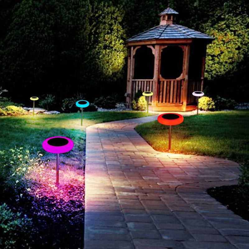 Lâmpada de Mudança de Cor com Energia Solar para Jardim