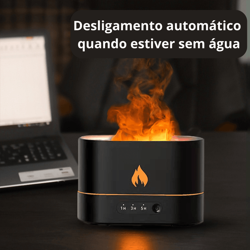 Umidificador de Ar Ultrassônico FLAME AIR RGB - Saúde/Aromaterapia - Inov&tec