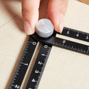 Régua de Ângulo de Metal Multiuso de 4 Faces