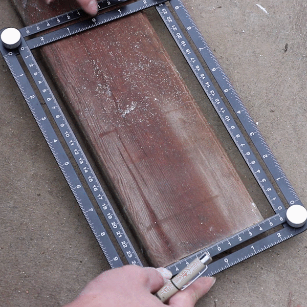 Régua de Ângulo de Metal Multiuso de 4 Faces