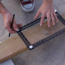 Régua de Ângulo de Metal Multiuso de 4 Faces